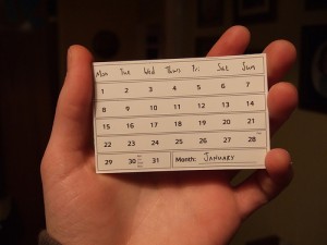 Calendar Card