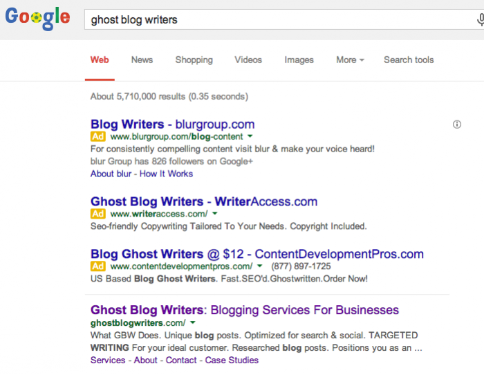 Ghost Blog Writers Search Result