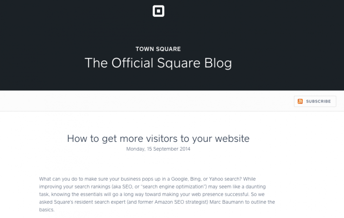 Square Blog Analysis