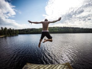 Jumping Off A Dock