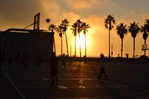 Basketball Sunset