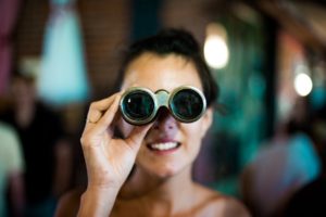 Woman Binoculars