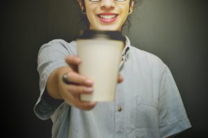 Woman Holding Coffee
